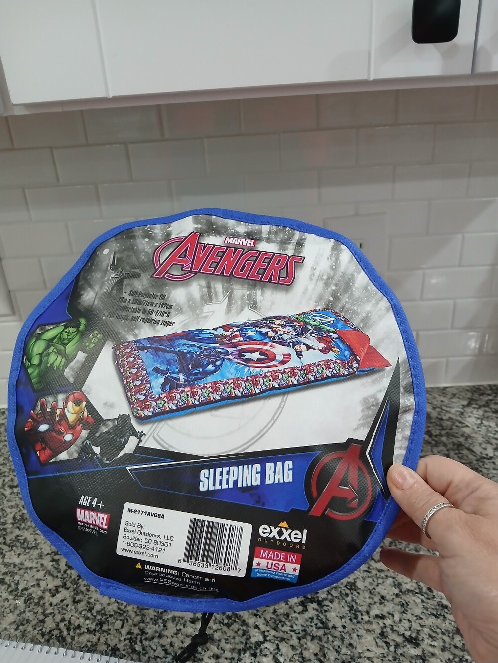 Marvel Avengers Kids Sleeping Bag - Blue
